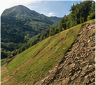 Steep slope protected with FGM